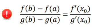 Teorema di Cauchy o degli incrementi finiti